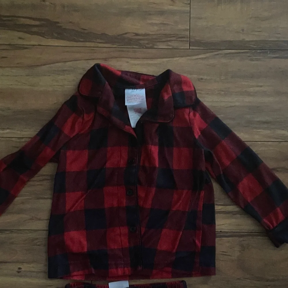 Wondershop Red and Black Buffalo Plaid Kids Pajama Set